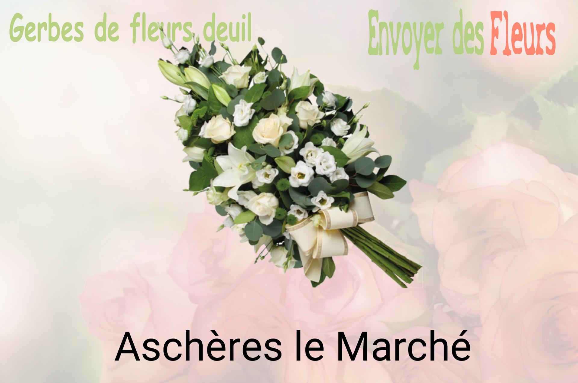 Gerbe de fleurs de deuil livrée à Aschères-le-Marché